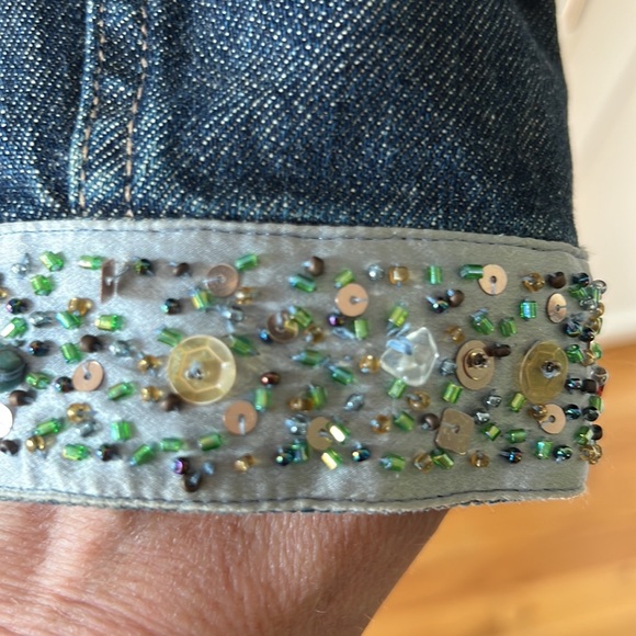 J Jill embellished denim jacket. Size M - Picture 3 of 7